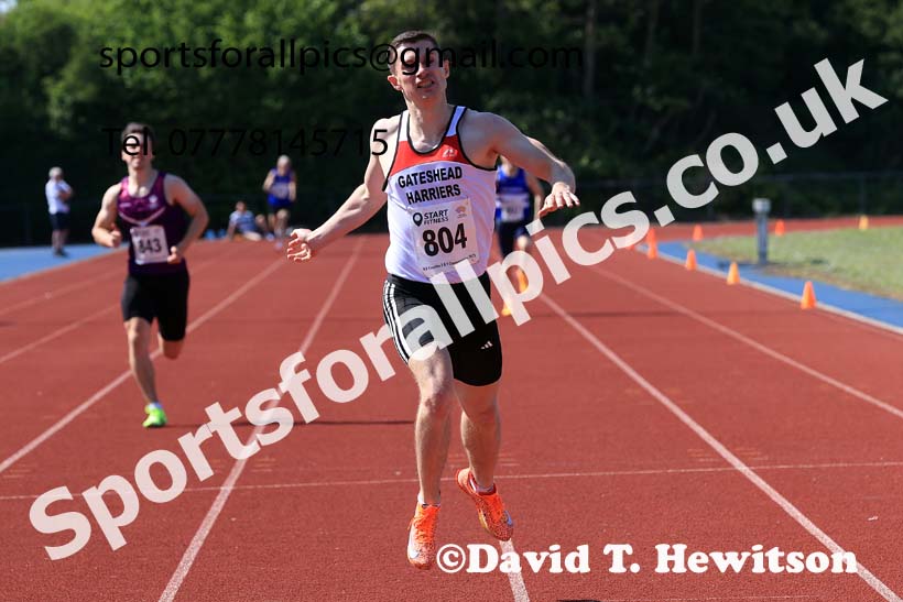 Senior mens 400 metres, 2025 North Eastern Track and Field Champs., Shildon, County Durham. Photo: David T. Hewitson/Sports for All Pics